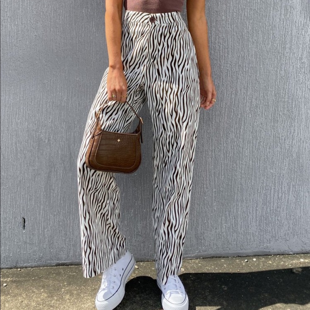 NWOT Beginning Boutique Zebra Pants